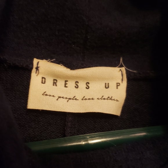 Dress Up Navy Poncho With Arm Holes - Picture 3 of 7